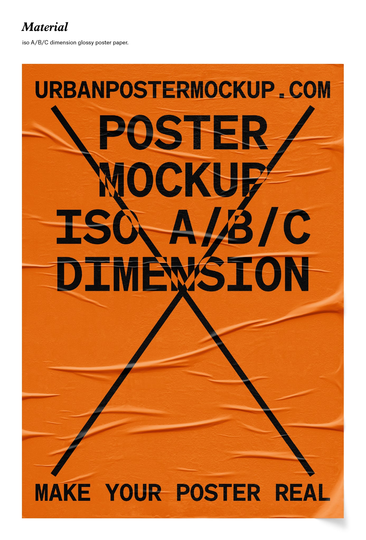Glued Poster Paper Mockup Vol1