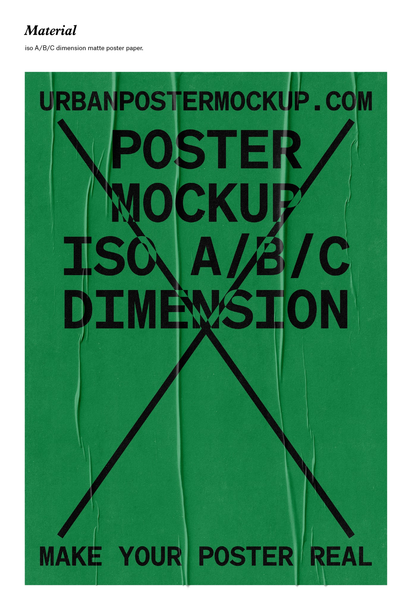 Glued Poster Paper Mockup Vol2